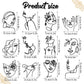 HSDSH Acrylic Cake Topper - 12 Pcs Lady Face Design for Wedding & Birthday Parties - Black, Model HSD-Facecake-12
