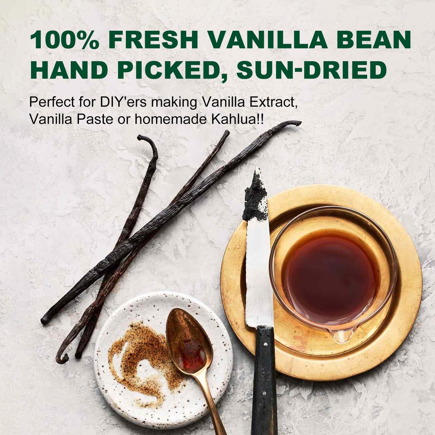 Talcufon 12 Madagascar Origin Vanilla Beans Grade A Whole Vanilla Pods For Vanilla Extract And Baking