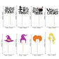 YCTHUNFISH 24 Pack Cupcake Toppers Glitter Witch Hair Halloween Picks, Paper, 2.1x4.2 to 1.7x4.2 inch, Kids