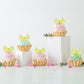 YCTHUNFISH 30 Pack Pink Bow Cupcake Toppers Decorations for Wedding, Bridal Shower, Birthday Party - Yellow
