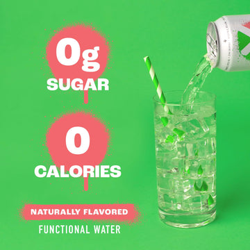 Yesly Functional Water, Kiwi Strawberry, Naturally Flavored, 16 Fl Oz Cans, Pack of 12, Zero Sugar, No Artificial Sweeteners