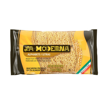 La Moderna, Letras, Pasta, Hecha Con Sémola De Trigo Durum, Enriquecida Con Vitaminas Y Hierro, 7 Oz