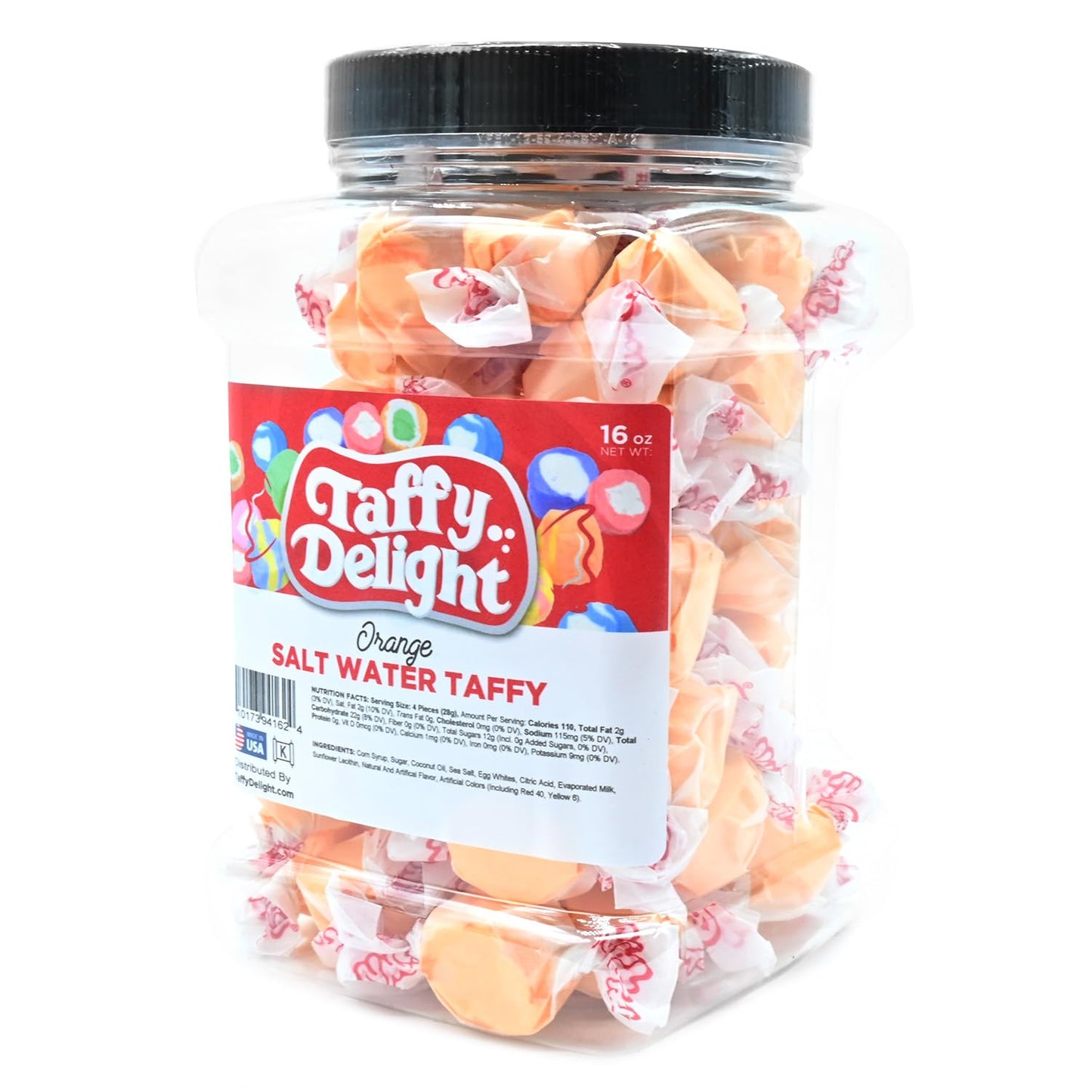 Taffy Delight Salt Water Taffy (16Oz, Orange)