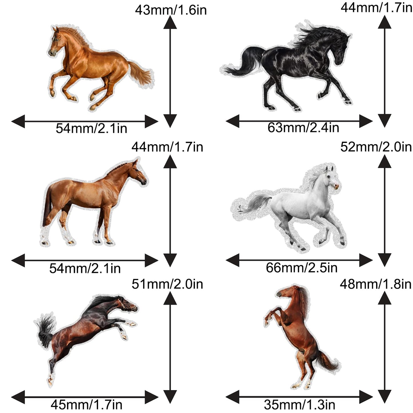 Little Horse Cupcake Toppers Set Picks Equestrian Contest Theme Horse Racing Cowboy Happy Birthday Party Glitter Decoration Supp
