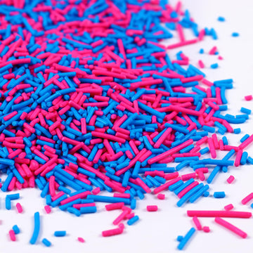 Edible Pink And Blue Sprinkles, Jimmy Sprinkles, Pink Jimmies Sprinkles, Blue Jimmies Sprinkles, Gender Reveal Sprinkles Candy F