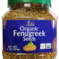Jiva Organics Organic Fenugreek Seeds Whole - Methi Seed for Cooking & Sprouting - 1 Pound Jar