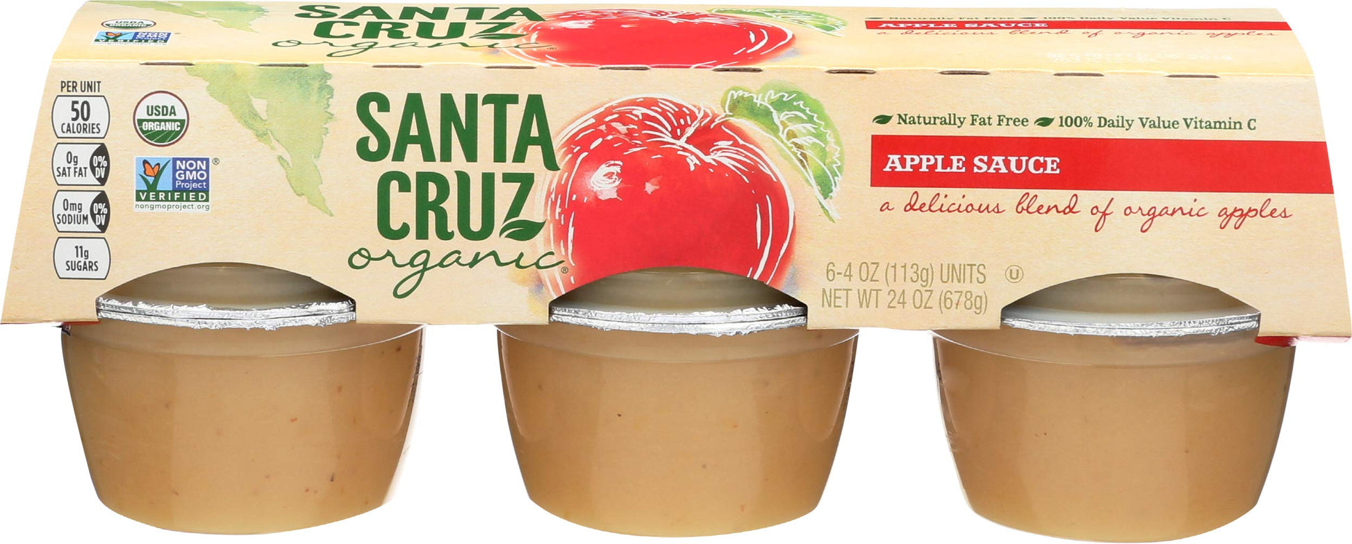 Santa Cruz Organic Applesauce Og 23-Ounce (Pack Of 6)