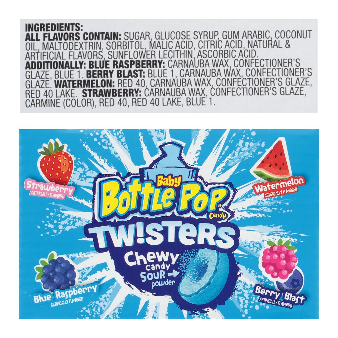 Baby Bottle Pop Chewy Candy Variety Pack, Assorted Flavors, 8 Ct, Individually Wrapped, Ideal for Party Favors and Goodie Bags