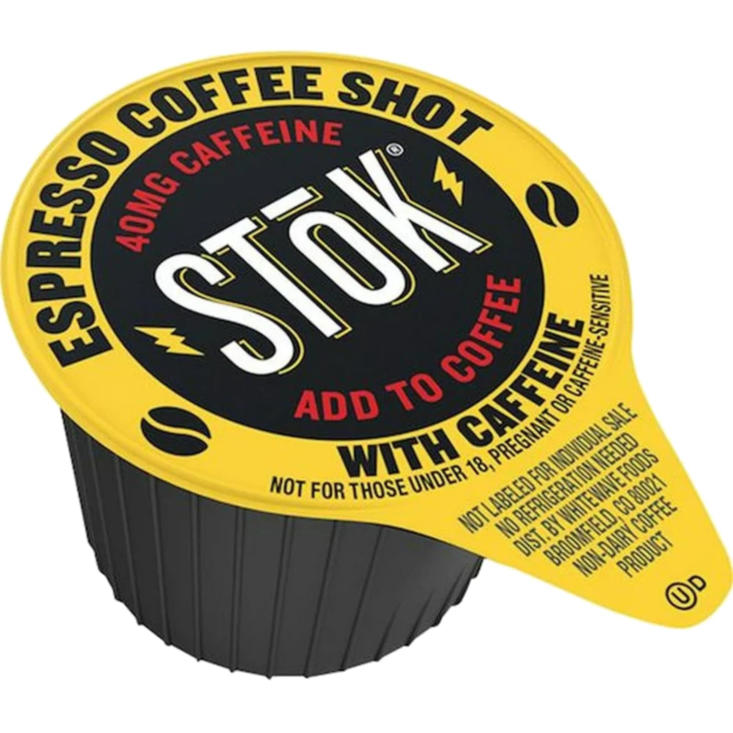 STOK Caffeinated Black Coffee Shots - Unsweetened, 100 Fl Oz (Pack of 1)