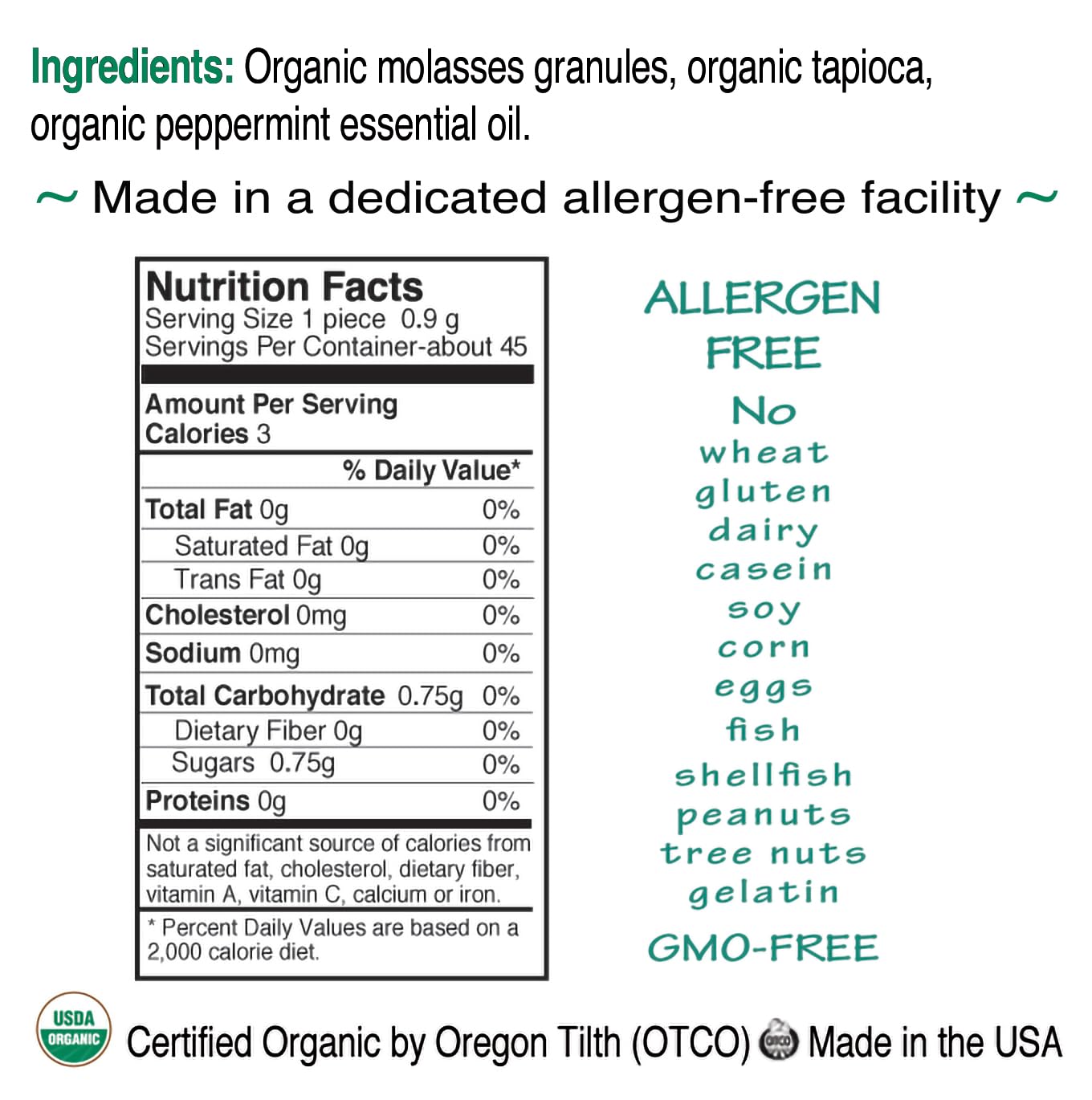St. Claire'S Organic Breath Mints, (Peppermint, 1.5 Ounce Tin, Pack Of 6) | Gluten-Free, Vegan, Gmo-Free, Plant-Based, Allergen-