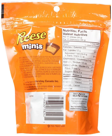 Reese Chocolate Candy Peanut Butter Cups, Minis, 210 Gram