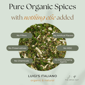 Luigi'S Italiano Seasoning, Spin On Classic Italian Seasoning Organic Rich & Robust Italian Cooking, Small Pouch Salt Free, Luig