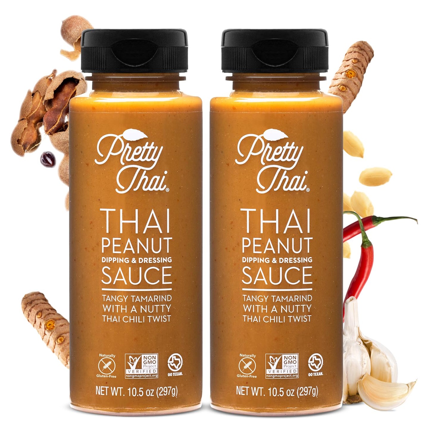 Pretty Thai Peanut Sauce, Gluten Free Certified Non-Gmo Vegan Authentic Stir Fry, Dressing, Rice Seasoning, Condiment & Dipping
