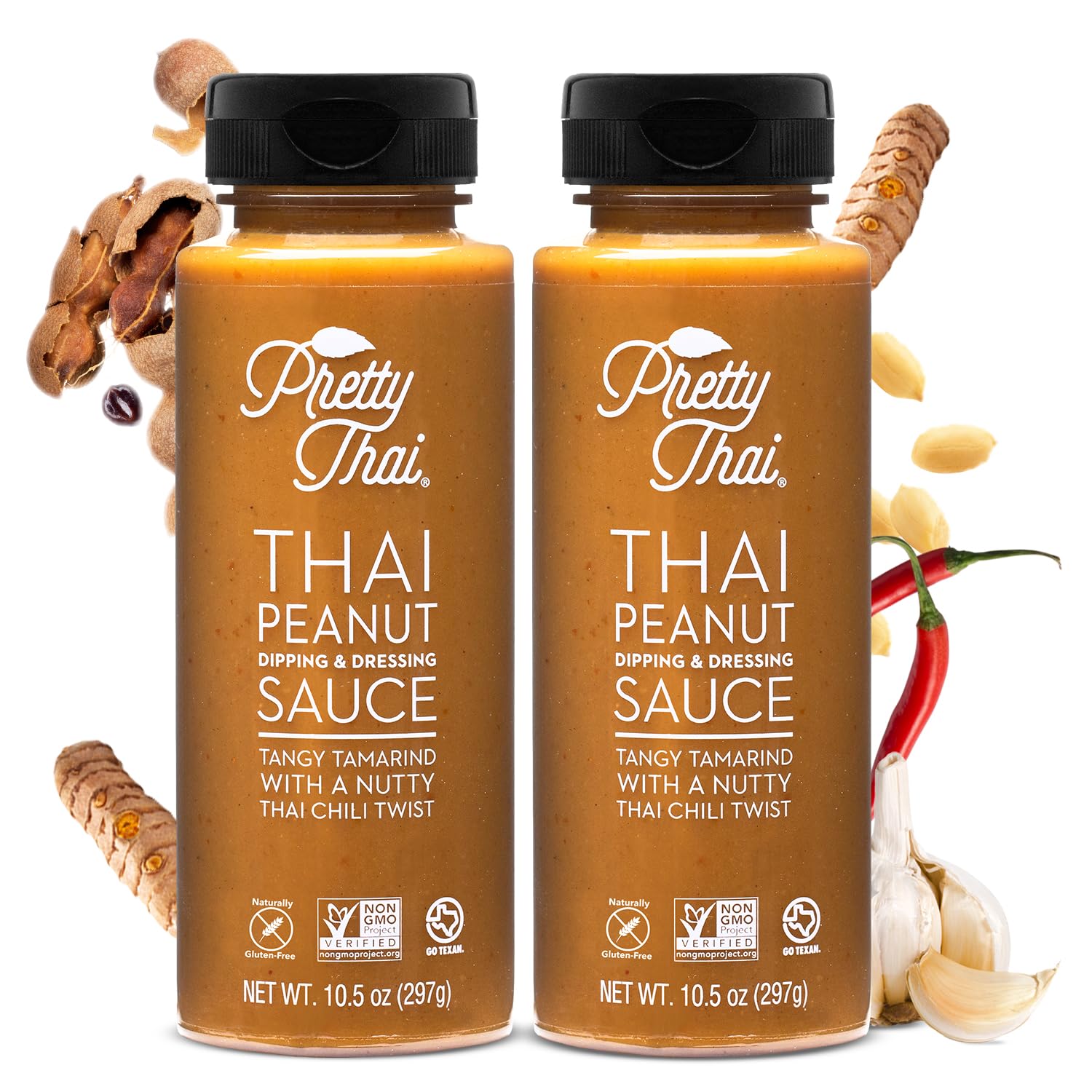 Pretty Thai Peanut Sauce, Gluten Free Certified Non-Gmo Vegan Authentic Stir Fry, Dressing, Rice Seasoning, Condiment & Dipping