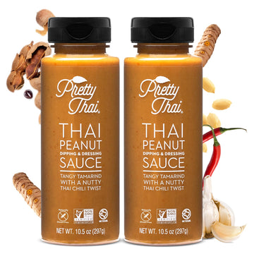 Pretty Thai Peanut Sauce, Gluten Free Certified Non-Gmo Vegan Authentic Stir Fry, Dressing, Rice Seasoning, Condiment & Dipping