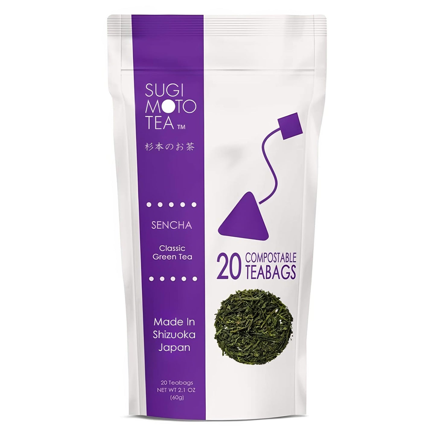 Sugimoto Tea Japanese Sencha Green Tea Bags 20 Count Pack Of 1
