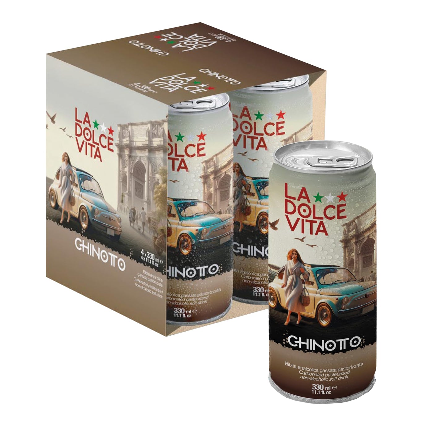 La Dolce Vita Italian Soda (Pack Of 4, Chinotto)