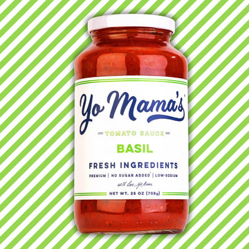 Keto Tomato Basil Pasta Sauce By Yo Mama'S Foods, No Sugar Added, Low Carb, Low Sodium, Vegan, Gluten Free, Paleo Friendly, And