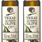 Texas Hill Country Olive Co Extra Virgin Olive Oil - Cold Pressed Gourmet - Rich & Fruity - 250ml (2 Pack)