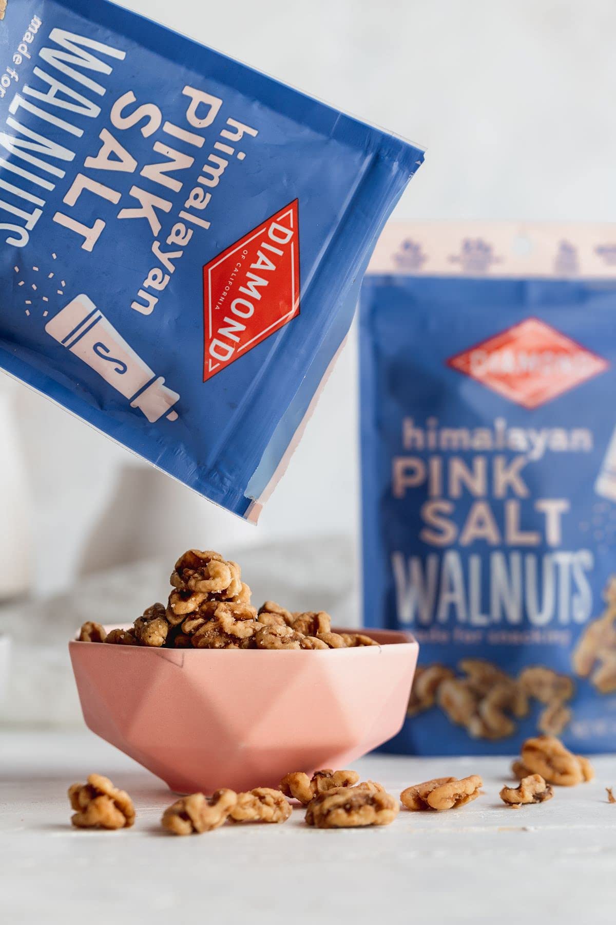 Diamond Of California Himalayan Pink Salt Walnut Snack Nuts, 4 Oz. (4 Pack)