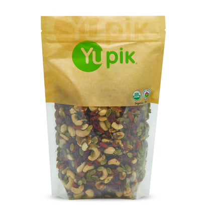 Yupik Trail Mix, Organic Goji Sport, 2.2 lb, An organic mix of pumpkin seeds, cashews, walnuts, cranberries, goji berries, Pack 