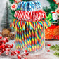 Yumzo Christmas Candy Canes Gift Set - Blue/White Peppermint & Red/White Cherry Mix - 100 Count Individually Wrapped
