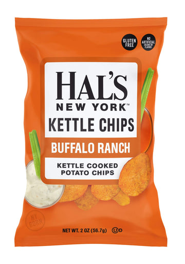 Hal'S New York Kettle Cooked Potato Chips, Gluten Free, 2Oz (Spicy Variety, Pack Of 12)