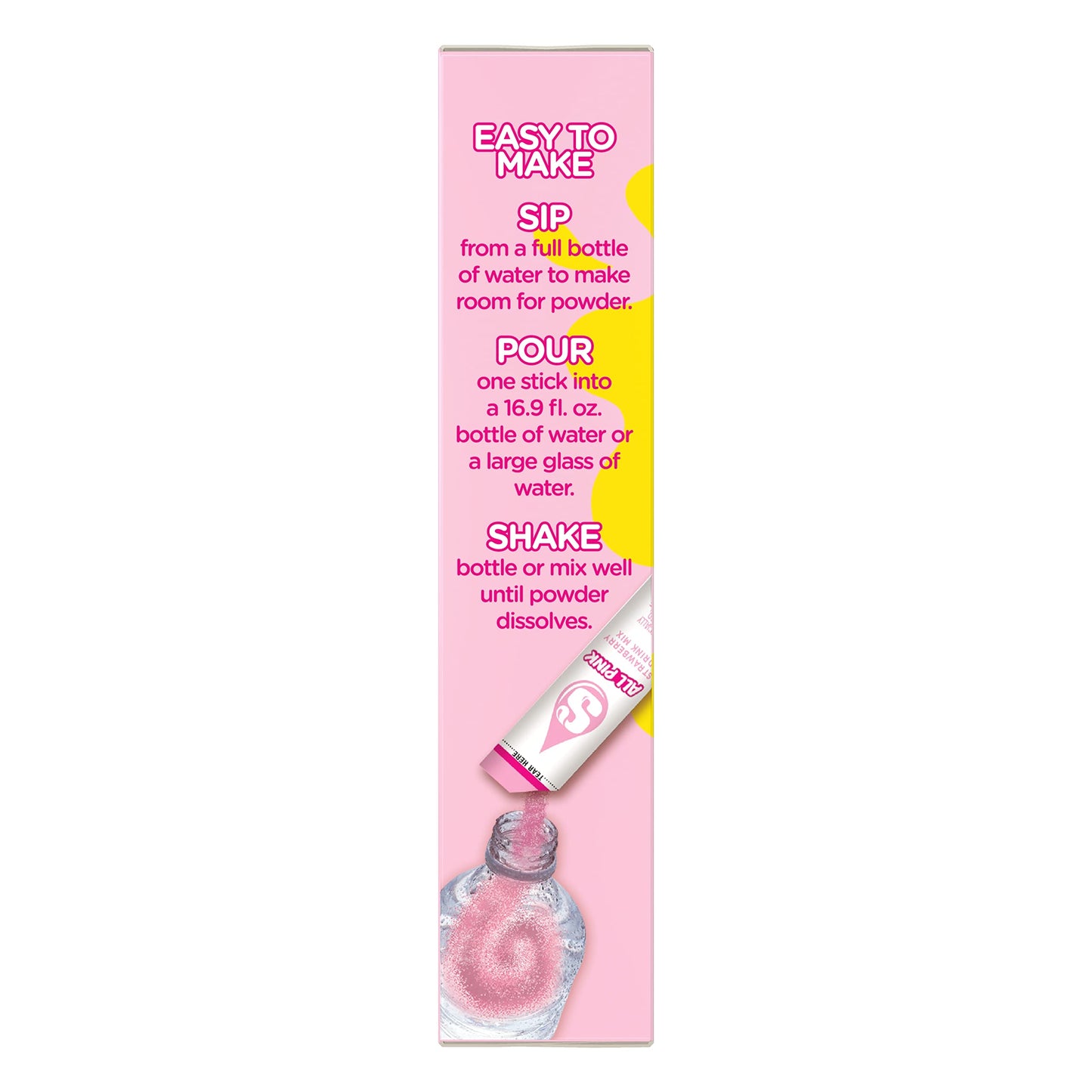 Singles To Go Starburst Powdered Drink Mix, All Pink Strawberry, 3 Boxes With 6 Packets Each - 18 Total Servings, Sugar-Free Dri