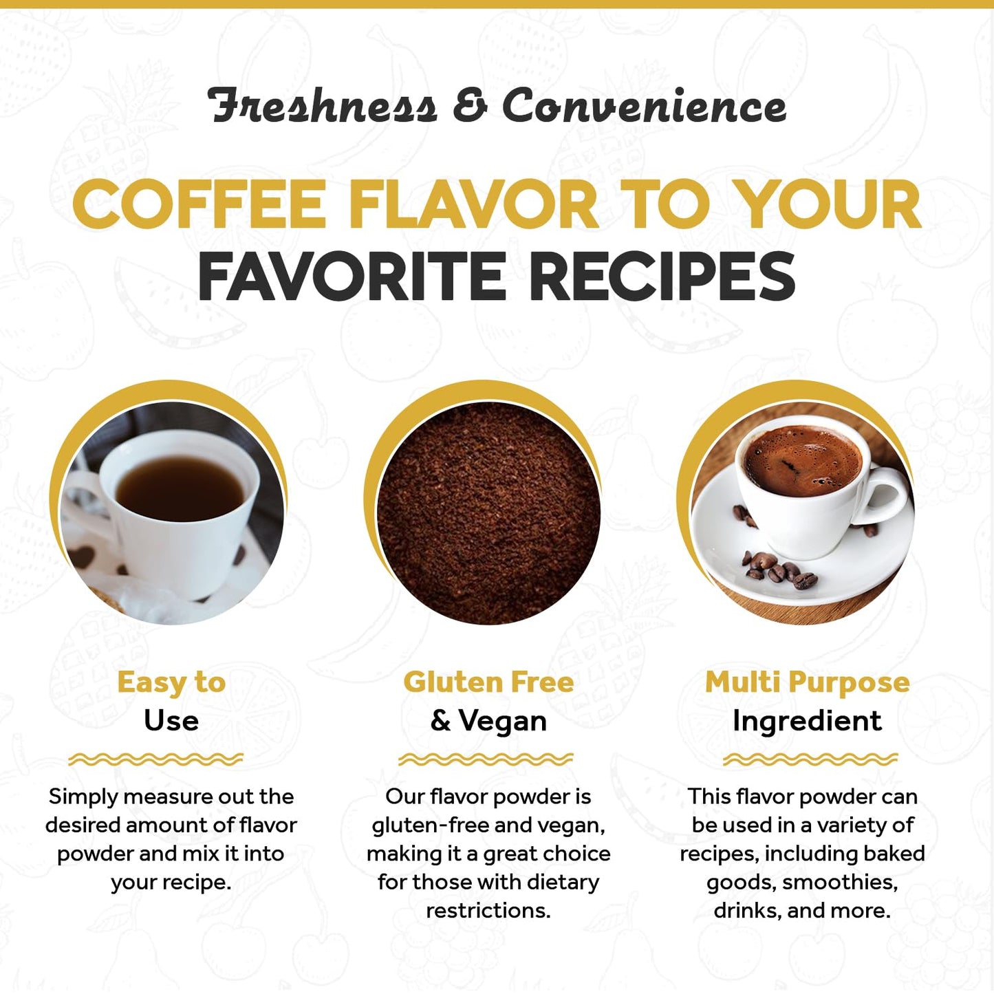 Fanale Premium Coffee Bubble Tea Flavoring Powder | Perfect For Baking, Smoothies, Desserts And Drinks | Instant Flavoring Powde