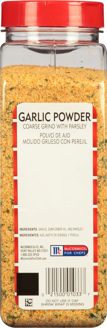 Lawrys Coarse Grind Garlic Powder with Parsley, 24 oz - Perfect for Beef, Poultry, Breads and More