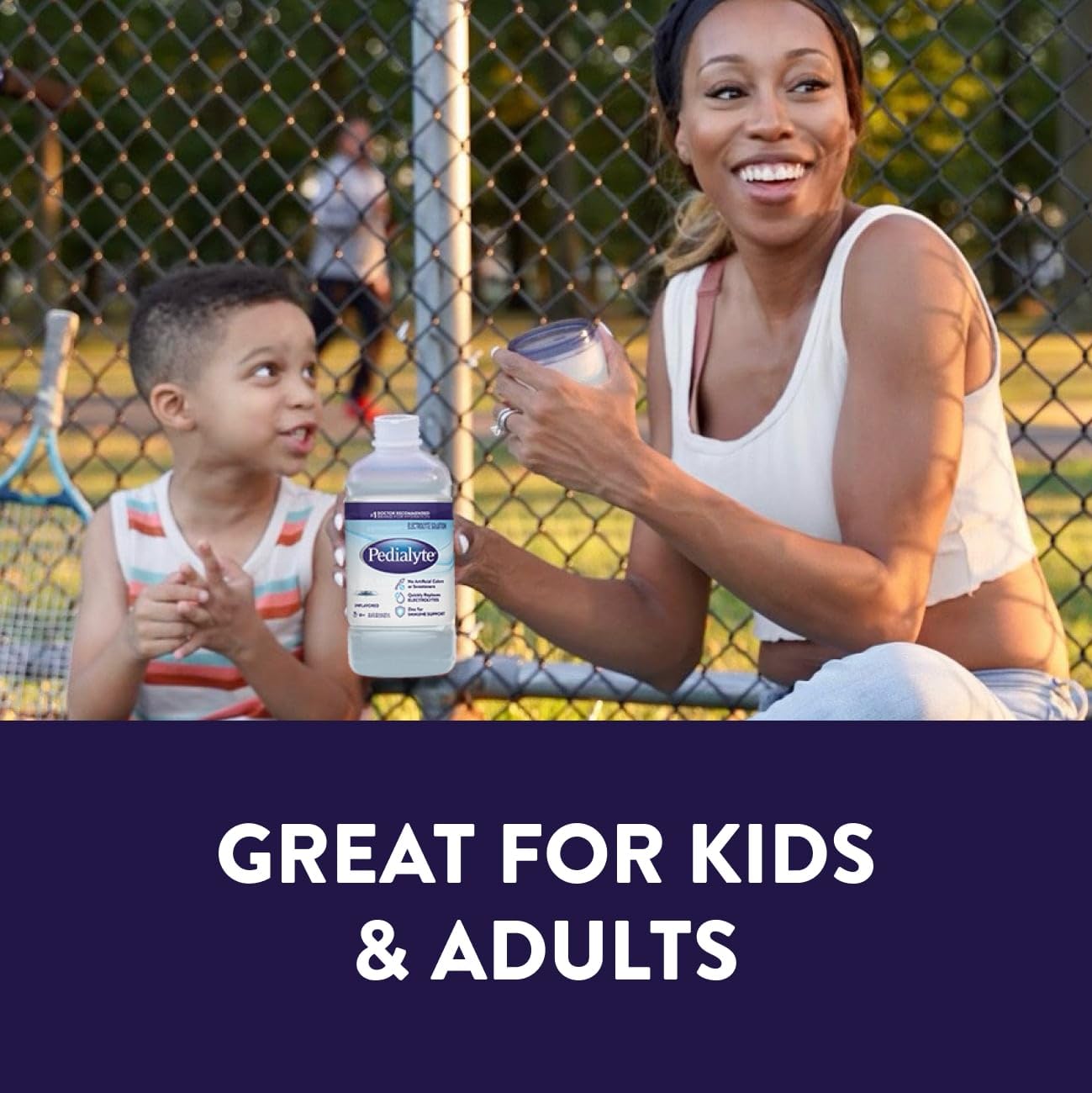 Pedialyte Electrolyte Drink, Hydration Drinks For Kids & Mature-Themeds, Unflavored, 1 Liter, Pack Of 4