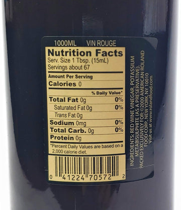 Roland Red Wine Vinegar, 33.8 FL. OZ, Model RO313