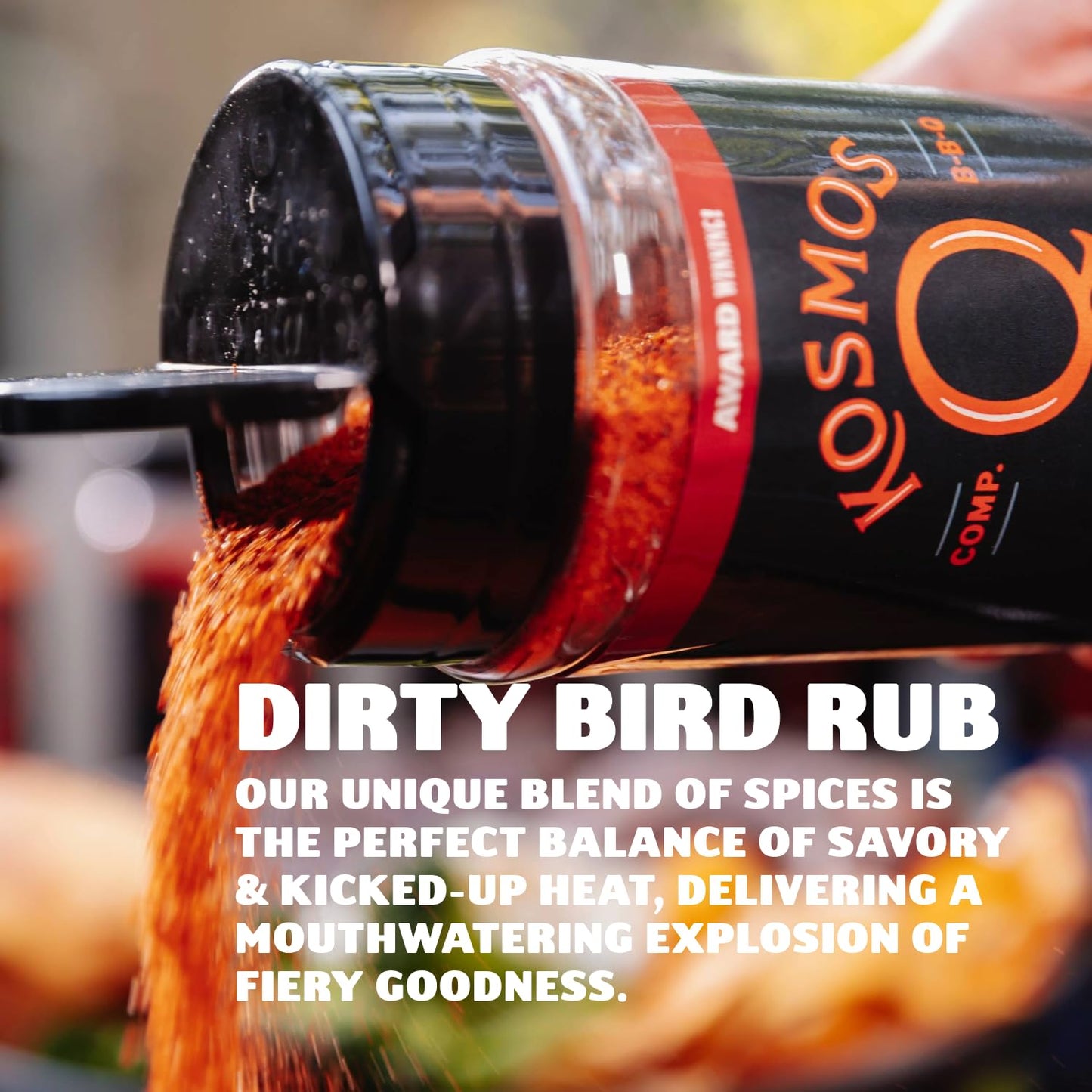 Kosmos Q BBQ Dry Rub, Sweet and Spicy Seasoning, 16 Oz Bag, Ideal for Chicken, Ribs, Pork, Grilling, smoky aroma