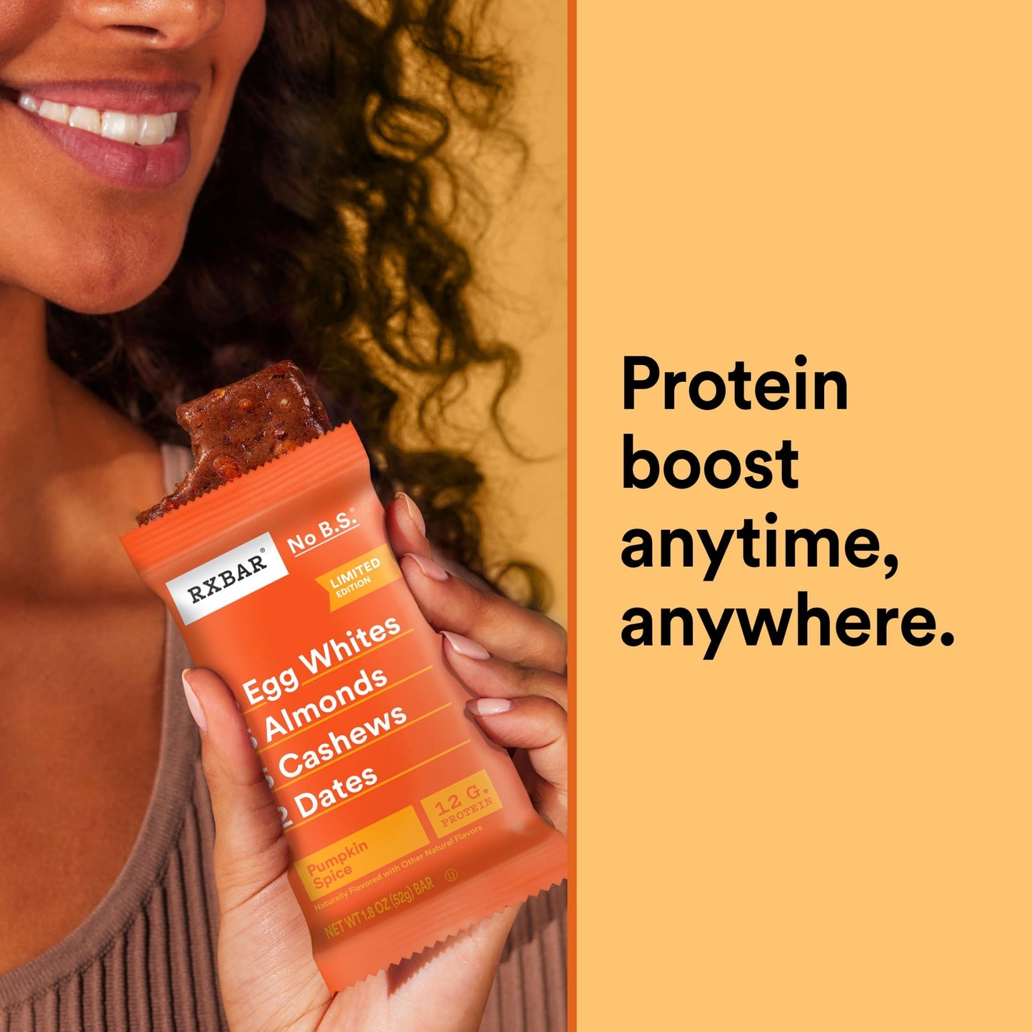 BAR Protein Bars, Pumpkin Spice, 1.83 oz each, Pack of 12, Model  F007