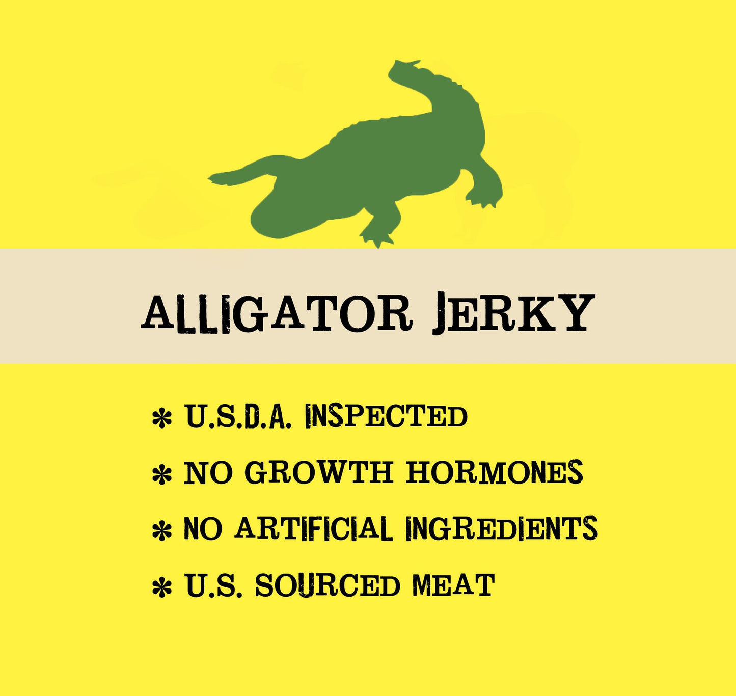 Jerky.Com Exotic Original Alligator Jerky - Wild Game Meat Snacks, Exotic Snacks, High-Protein, All-Natural, No Added Preservati
