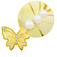 Aimtohome Butterfly Cupcake Toppers Set Of 48 3D Gold Butterfly Cake Topper With Pearls For Cake Decorations, Mixed Size