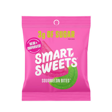 Smartsweets Sourmelon Bites, Low Sugar Gummy Candy (3G), Low Calorie (130), Gluten-Free -1.8Oz (Pack Of 6) Packaging May Vary