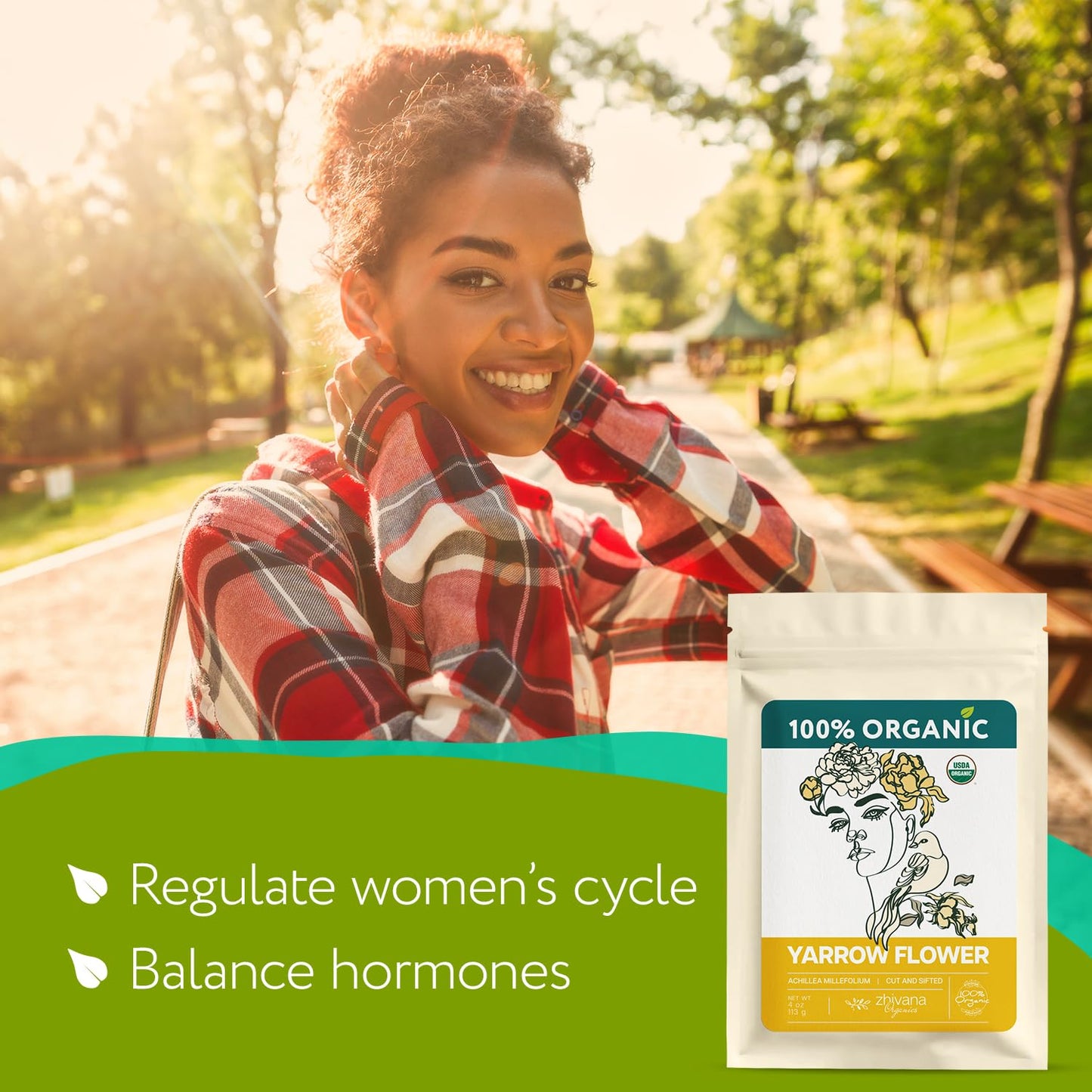 Yarrow Flower Tea Organic - Dried Yarrow Herb Loose Leaf - Herbal Tea To Support Cardiovascular Health, Immune Function & Relaxa