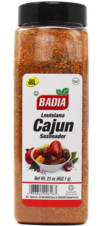 Badia Louisiana Cajun Seasoning, 23 Oz - Cajun Sazonador Blend, Paprika, Garlic, Onion & More