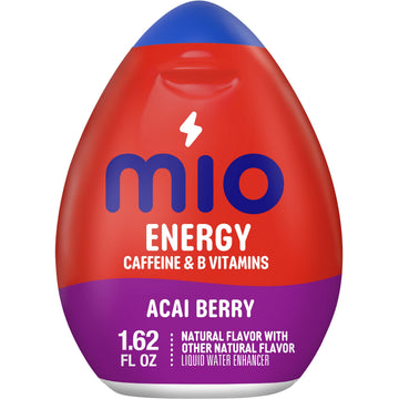 Mio Energy Liquid Water Enhancer, Acai Berry Flavor, 1.62 fl oz, Pink, Model 00043000005804