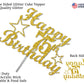 75Th Birthday Cake Topper Gold Glitter, Party Decoration Ideas, Premium Quality, Sturdy Doubled Sided Glitter, Acrylic Stick. Ma