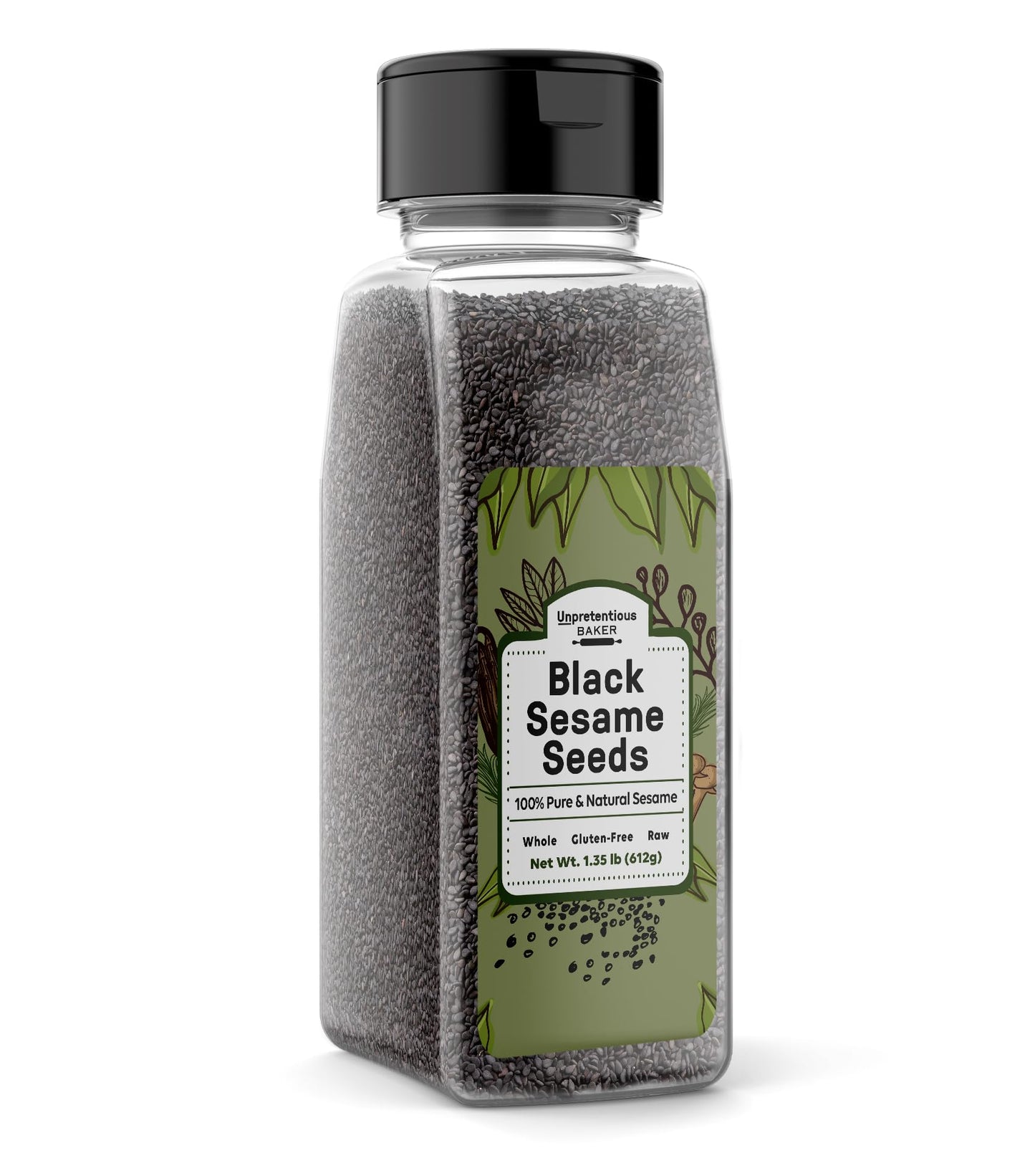 Unpretentious Black Sesame Seeds, Whole, Natural Flavor, 4 Cups, 1 Count