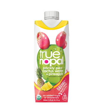 True Nopal Organic Cactus Water Prickly Pear Plus Pineapple,16.9 Fl Oz (Pack of 12)