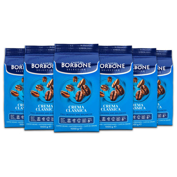 Caff Borbone Whole Bean Coffee, Crema Classica, Medium Roast, Arabica and Robusta Blend - Roasted and Freshly Packaged in Italy 