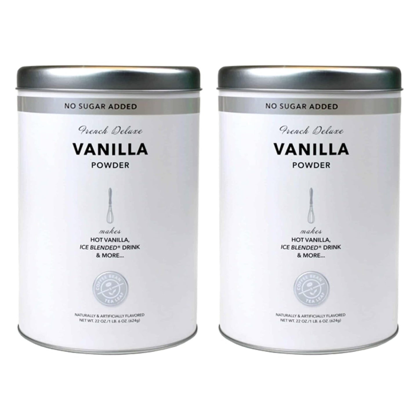Coffee Bean & Tea Leaf Vanilla Creamer for Coffee, Lattes & Smoothies, 22oz Tin, 2-Pack