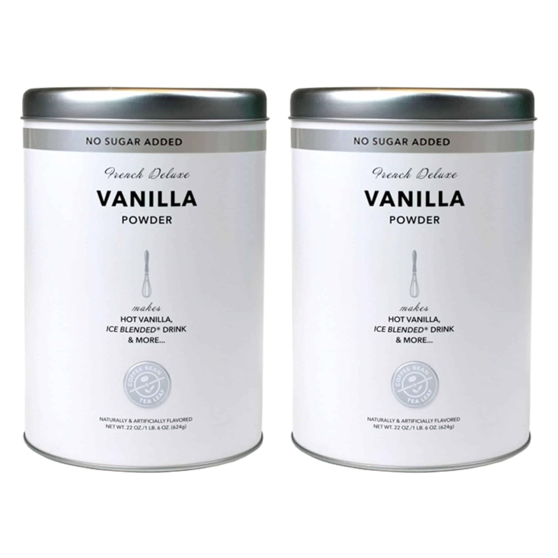 Coffee Bean & Tea Leaf Vanilla Creamer for Coffee, Lattes & Smoothies, 22oz Tin, 2-Pack