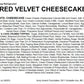 ANDY ANAND CHOCOLATIER Red Velvet Cheesecake - 9 Freshly Baked, 32 Ounce, Made with Real California Cream Cheese