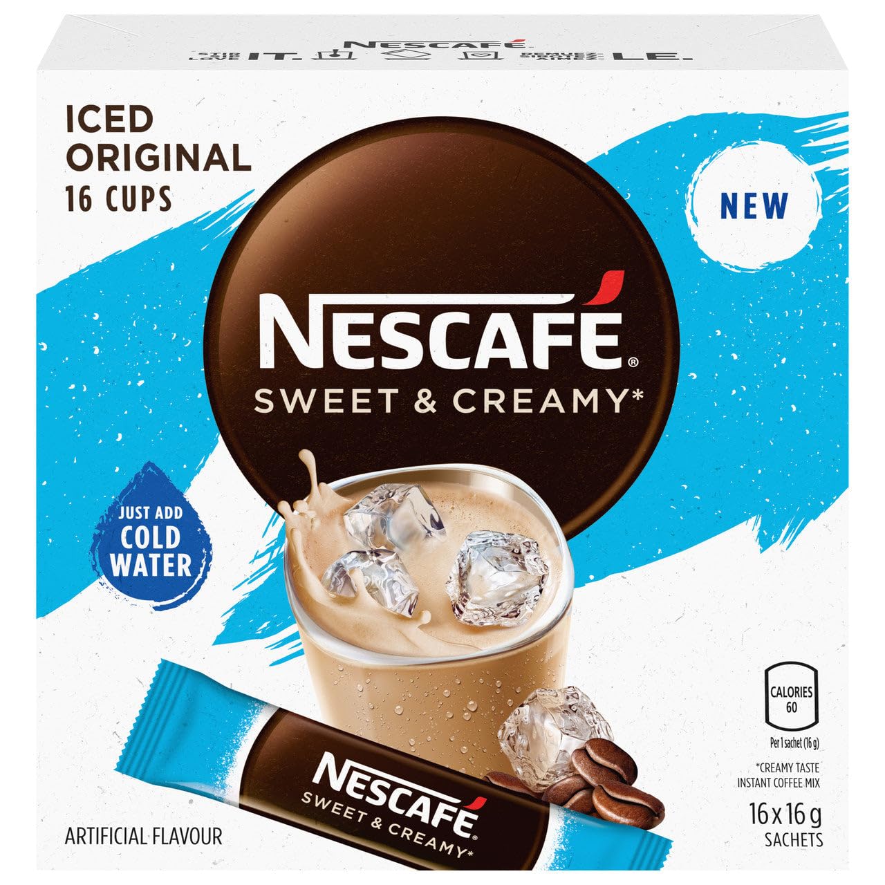 Nescaf   Nescafe Sweet & Creamy Iced Coffee, Instant Coffee Sachets, 16X16G {Imported From Canada}