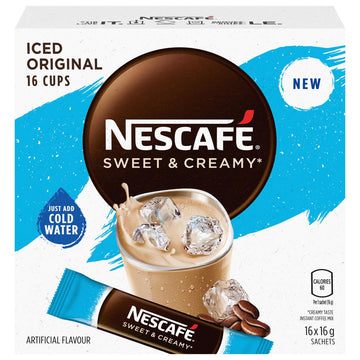 Nescaf   Nescafe Sweet & Creamy Iced Coffee, Instant Coffee Sachets, 16X16G {Imported From Canada}