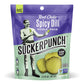 SuckerPunch Red Chile Spicy Dill Pickle Chips  Hot  Spicy Gluten Free Pickles  Sugar Free  Low Calorie  Kosher  Fresh Pickle Chips  Non GMO  Keto Friendly  Vegan  3.4 FL Oz  Snack Pouches (12 Pack)